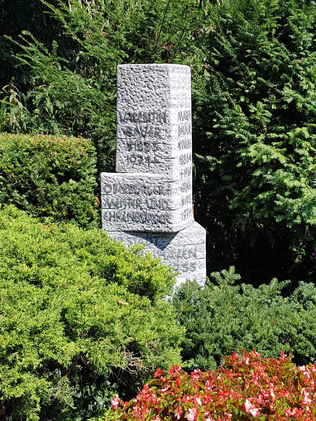 Grave of Valentin Bauer at Ludwigshafen Main Cemetery